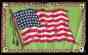 1910 Tobacco Felt FLAG Blanket - United States [Green bkgrnd] (5-1/2 x 8) [