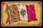 1910 Tobacco Felt FLAG Blanket - Mexico [Solid yellow bkgrnd] (5-1/2 x 8) [