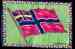1910 Tobacco Felt FLAG Blanket - Norway (5-1/2 x 8)