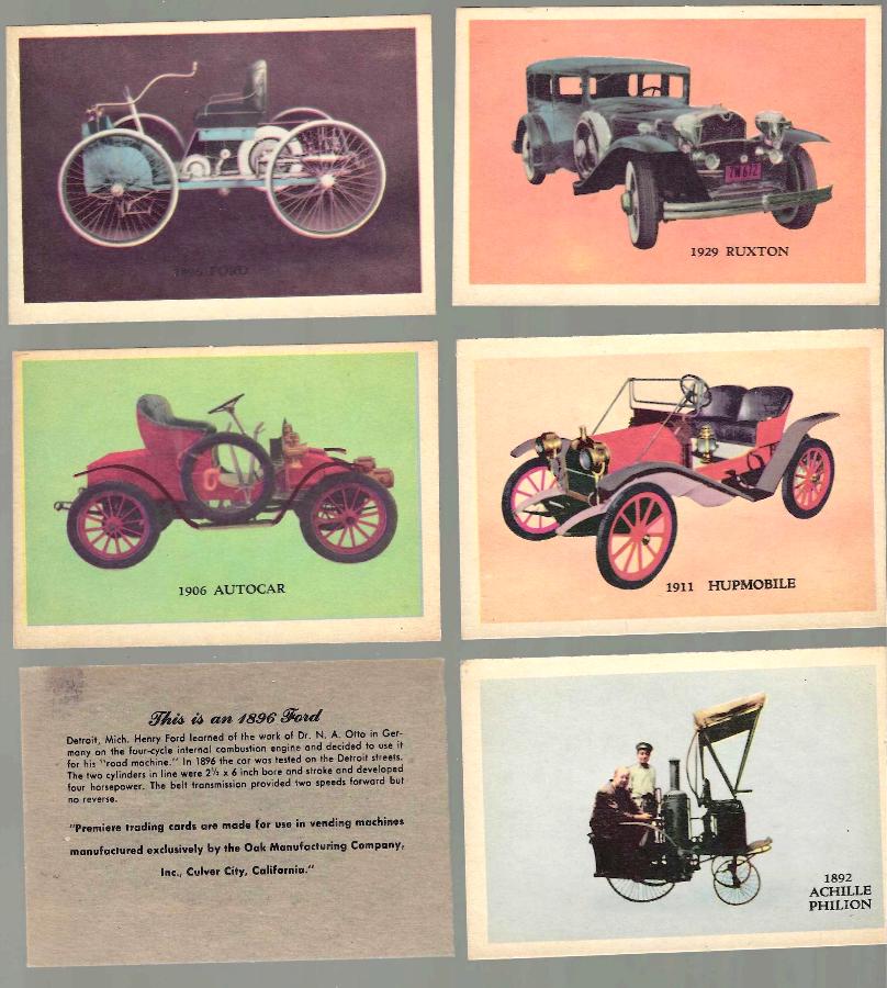1957 Premiere Antique  Autos - Lot of (5) different Non-Sport cards value