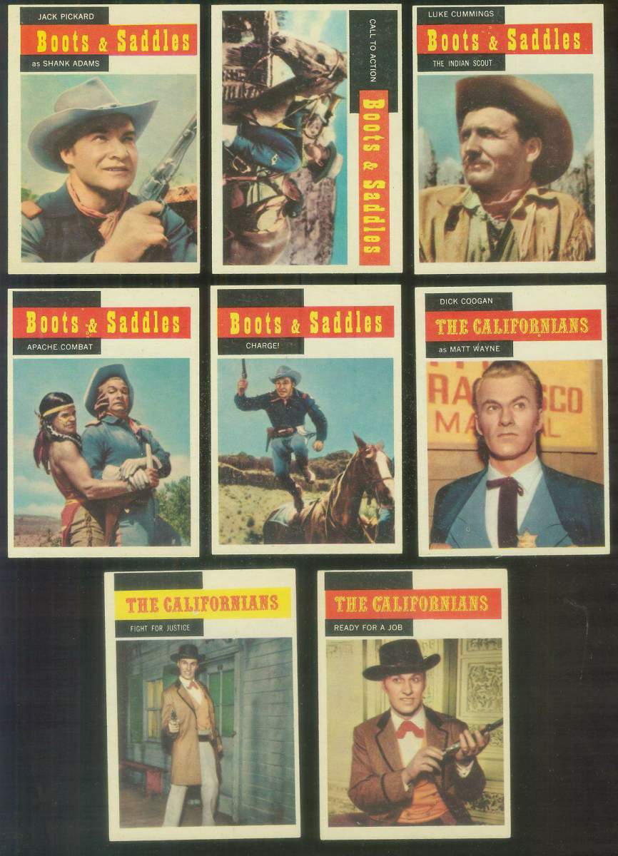 1958 Topps TV Westerns #68 BOOTS and SADDLES 'Charge' Non-Sport cards value