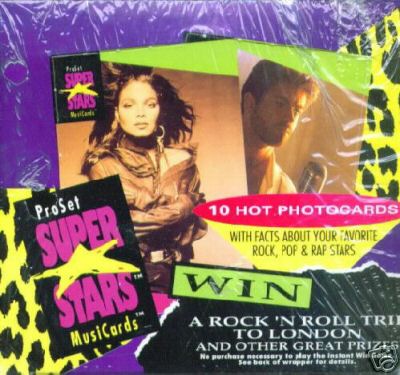 1991 ProSet SUPER-STAR MusiCards - Sealed Wax Box (36 packs,10 cards/pack) Non-Sport cards value