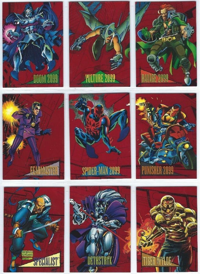 1993 Marvel X-MEN 2099 - Etched inserts - Lot of (3) diff. Non-Sport cards value