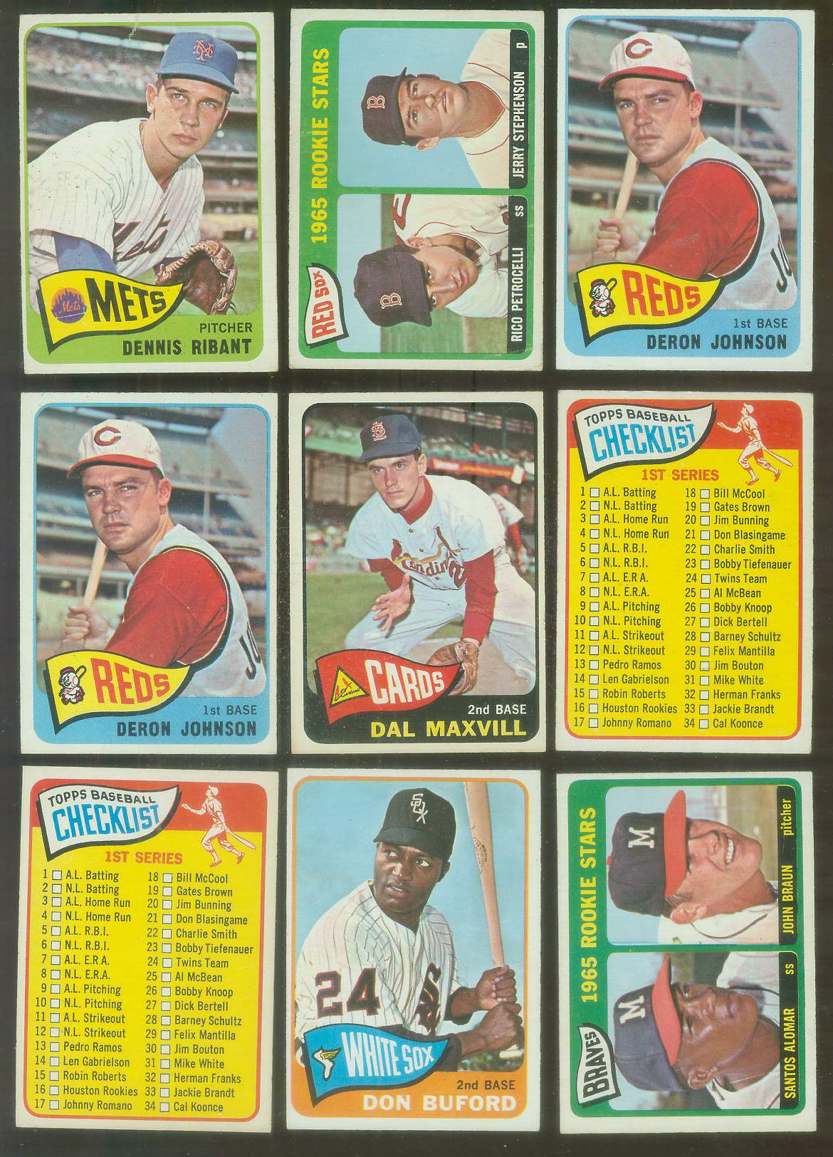 1965 O-Pee-Chee/OPC # 75 Deron Johnson (Reds)  cards value
