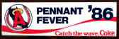 1986 California Angels - 'Pennant Fever' Bumper Sticker