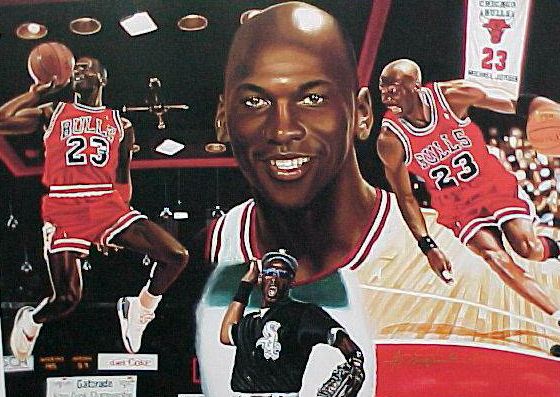 Michael Jordan - Full Color LITHOGRAPH (16x20) SPECIAL PROMO EDITION  cards value
