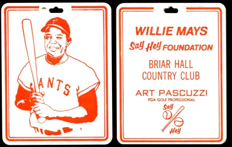 Willie Mays - Vintage GOLF BAG TAG [White] - Say Hey Foundation  cards value