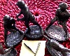 1979 Signature Pewter Figurines -Lot of (5) w/Ty Cobb,Rod Carew,Mel Ott(2)