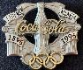1996 Coca-Cola STERLING SILVER Atlanta Olympics Pin (Balfour) [#/5000]