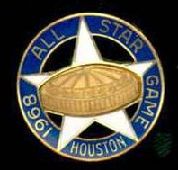 1968 Houston ASTROS ALL-STAR GAME Press Pin (w/LOA & other doc.)  cards value
