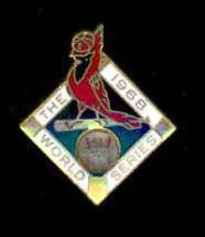 1968 St. Louis CARDINALS WORLD SERIES Press Pin  cards value