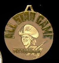 1974 Pittsburgh PIRATES ALL-STAR GAME Press Pin (w/LOA & other doc.)  cards value