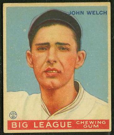 1933 Goudey # 93 John Welch (Red Sox)  cards value