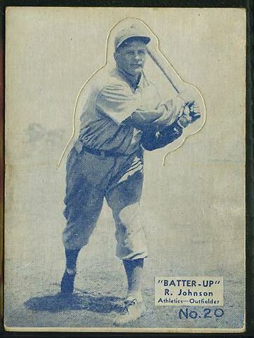 1934-36 Batter Up R318 #20 R. 'Bob' Johnson (Philadelphia A's)  cards value