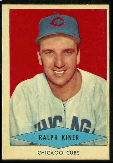 1954 Red Heart - Ralph Kiner SHORT PRINT (Cubs)  cards value