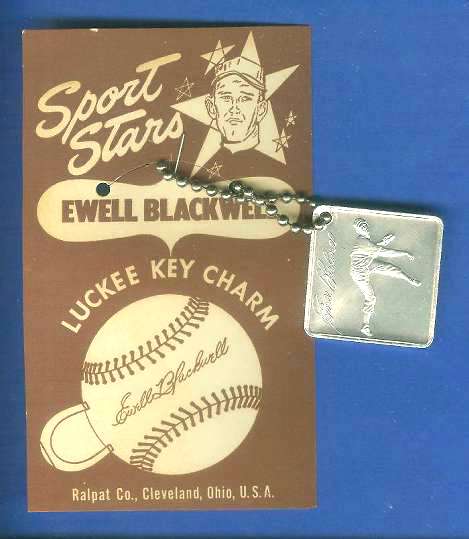 1954 LUCKEE KEY CHARM - Ewell Blackwell  cards value