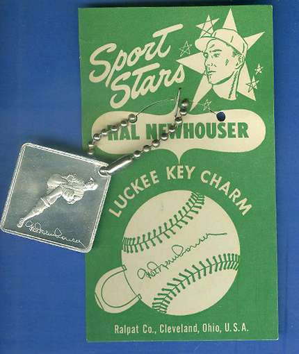 1954 LUCKEE KEY CHARM - Hal Newhouser  cards value