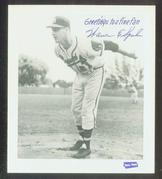 1957 Spic and Span 4x5 #18 Warren Spahn (Braves)  cards value