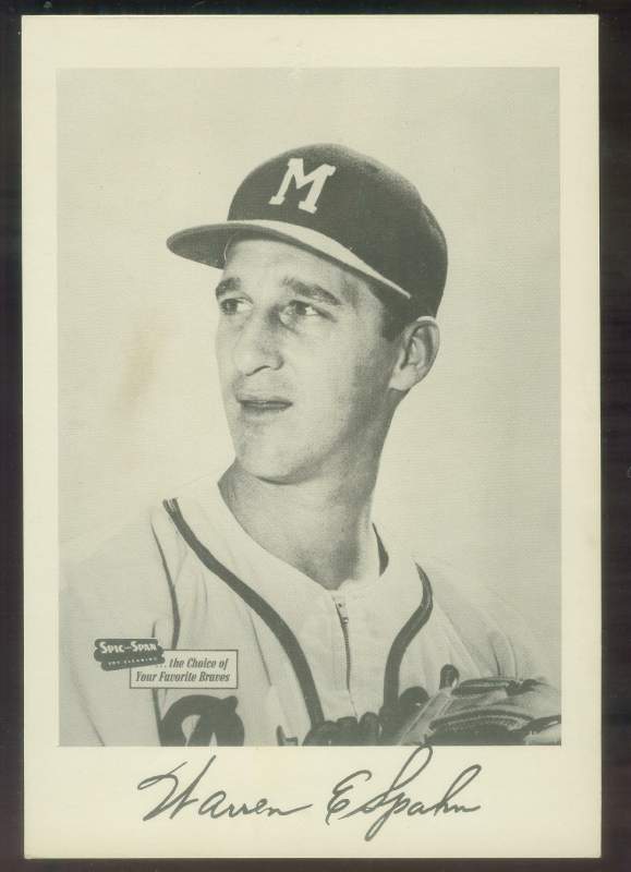 1953-1956 Spic and Span 7x10 #12 Warren Spahn (Braves)  cards value