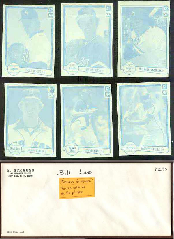 1982 John Tudor - 1982 Donruss RARE Blue Color Paper PROOF (Red Sox)  cards value