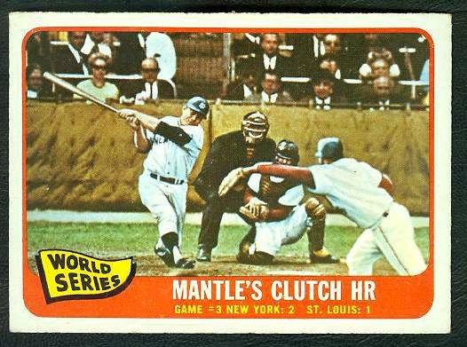 1965 O-Pee-Chee/OPC #134 Mickey Mantle - World Series Game #3  cards value