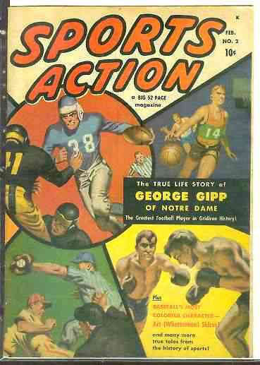 1952 Sports Action # 2 Comic Book (52 pages!)  cards value