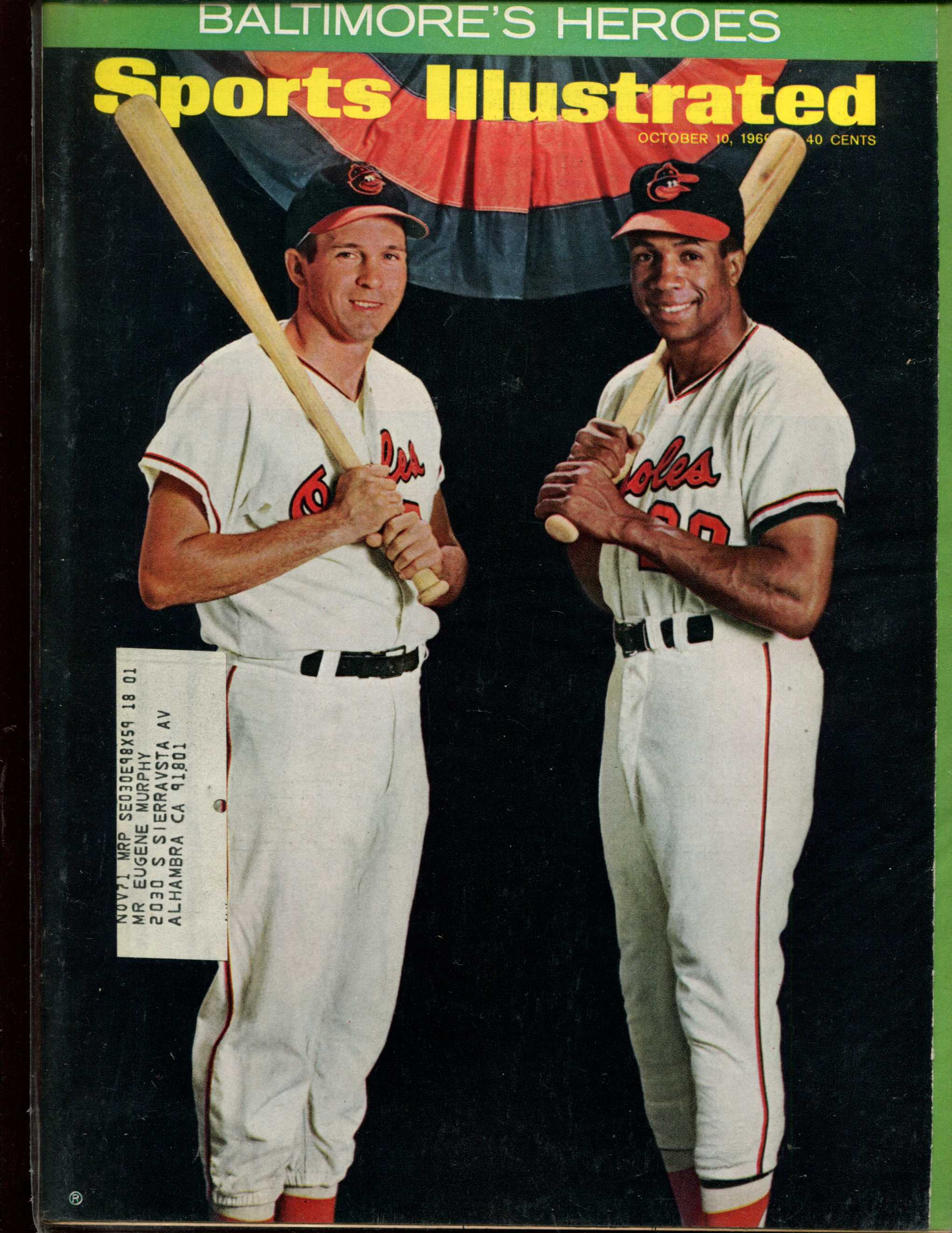 Sports Illustrated (1966/10/10) - Brooks & Frank Robinson cover (Orioles)  cards value