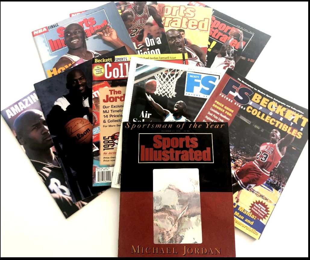 MICHAEL JORDAN - Lot of (10) Publications  cards value