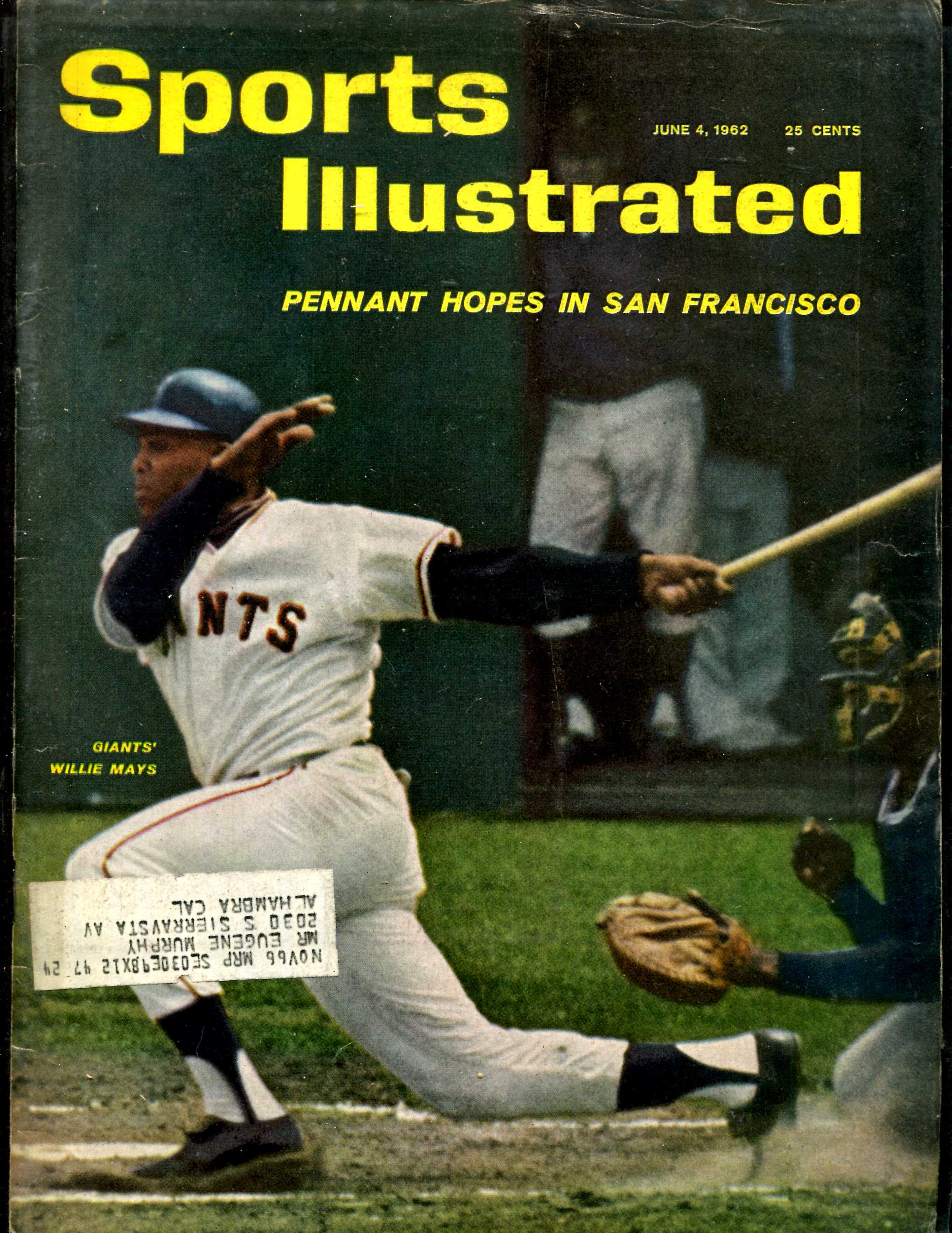 Sports Illustrated (1962/06/04) - WILLIE MAYS cover (Giants)  cards value