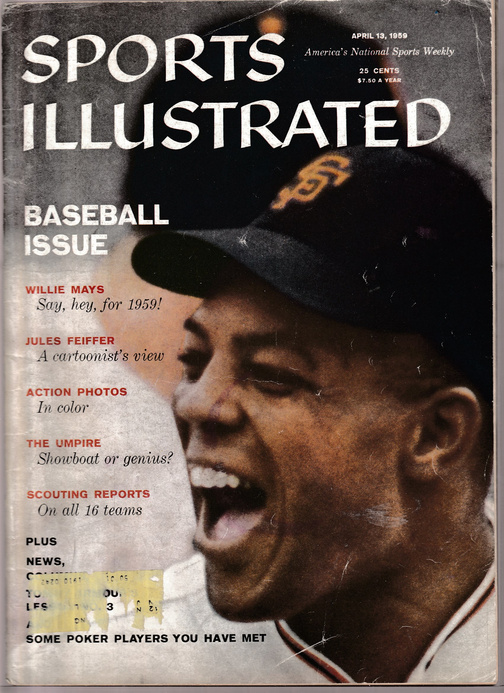 Sports Illustrated (1959/04/13) - WILLIE MAYS cover  cards value