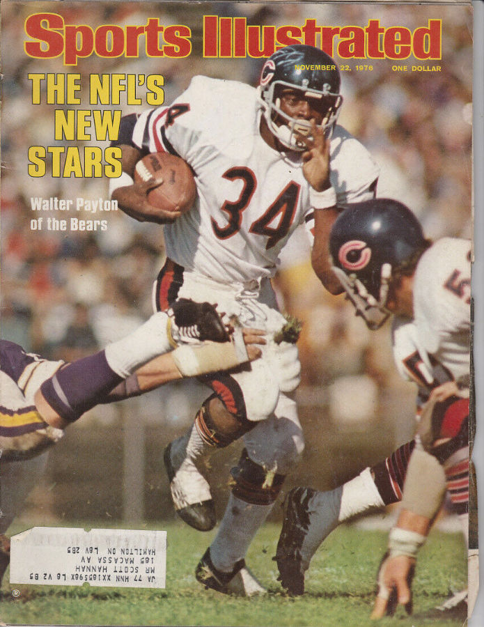 Sports Illustrated (1976/11/22) - WALTER PAYTON [FIRST COVER] (Bears)  cards value