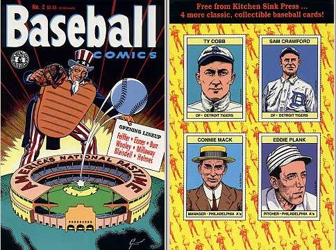 1991 Baseball Comics #1 (w/4 cards inside !!!) - Reprint of 1949 #1  cards value