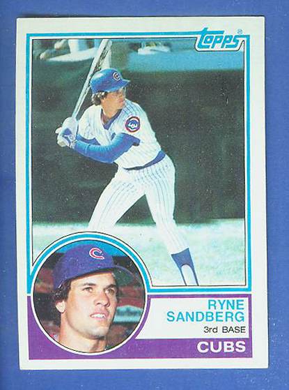 1983 Topps # 83 Ryne Sandberg ROOKIE (HALL-of-FAMER) (Cubs)  cards value