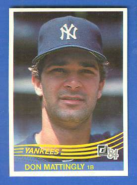 1984 Donruss #248 Don Mattingly ROOKIE (Yankees)  cards value