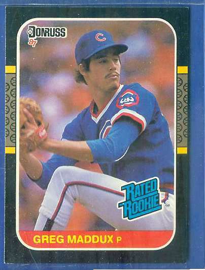 Greg Maddux - 1987 Donruss #36 ROOKIE (NEAR MINT) (Cubs)  cards value