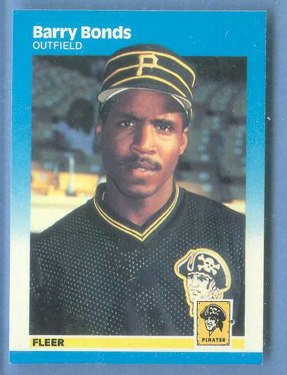 Barry Bonds - 1987 Fleer #604 ROOKIE (Pirates)  cards value