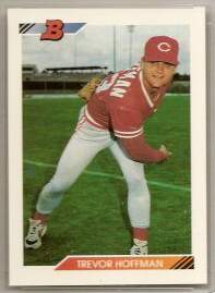 1992 Bowman # 11 Trevor Hoffman ROOKIE (Reds,HOF)  cards value