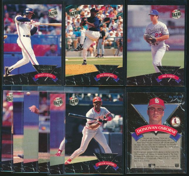 1992 Fleer Ultra - ALL-ROOKIE TEAM - Complete Insert Set (10 cards)  cards value