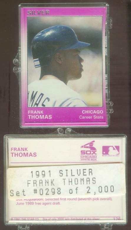 Frank Thomas - 1991 Star Company SILVER Complete Set (White Sox) [#/2000]  cards value