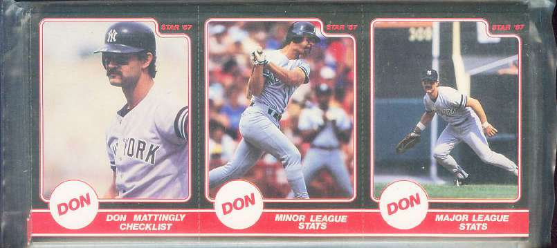 Don Mattingly - 1987 Star Company Complete 24-card set in COMPLETE PANELS  cards value
