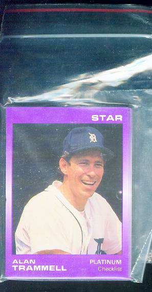 Alan Trammell - 1989 Star Company PLATINUM Complete Set (Tigers)  cards value
