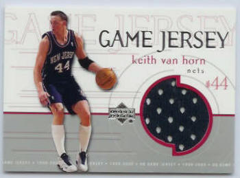 Keith Van Horn - 1999-00 Upper Deck GAME-USED JERSEY #GJ39 (Nets)  cards value