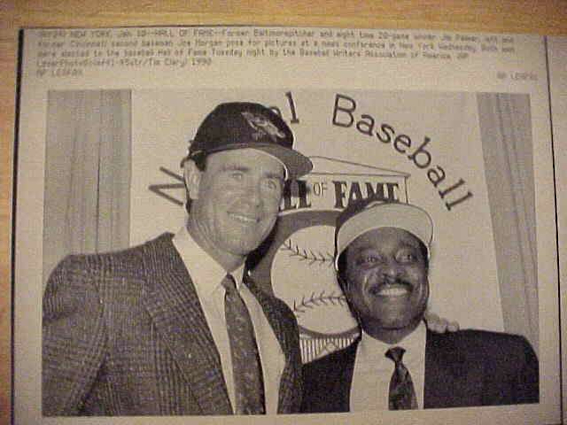 WIREPHOTO: Jim Palmer - [01/10/90] 'Together In The Hall' (Orioles)  cards value