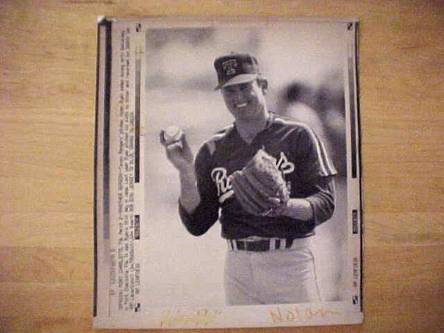 WIREPHOTO: Nolan Ryan - [03/02/91] 'Another Season' (Rangers)  cards value