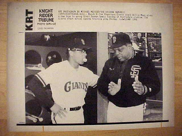 WIREPHOTO: Willie Mays - [03/03/92] 'It's Like This' (Giants)  cards value