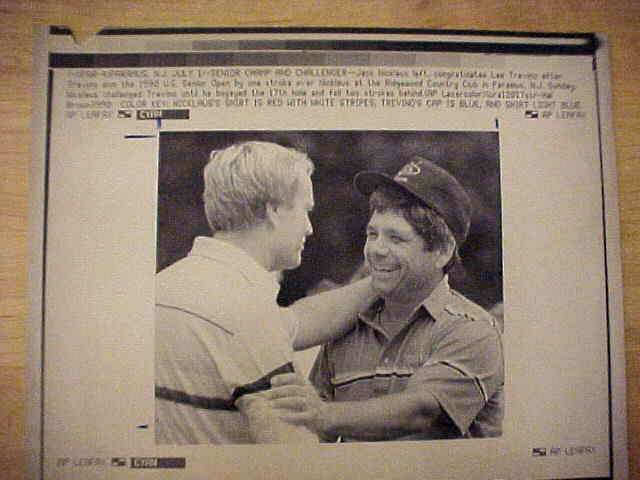 WIREPHOTO [GOLF]: Jack Nicklaus - [07/01/90] 'Senior Champ And Challenger'  cards value