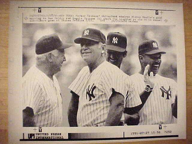 WIREPHOTO: Mickey Mantle - [1991-07/27] UPI 'Ain't I Pretty?' (Yankees)  cards value